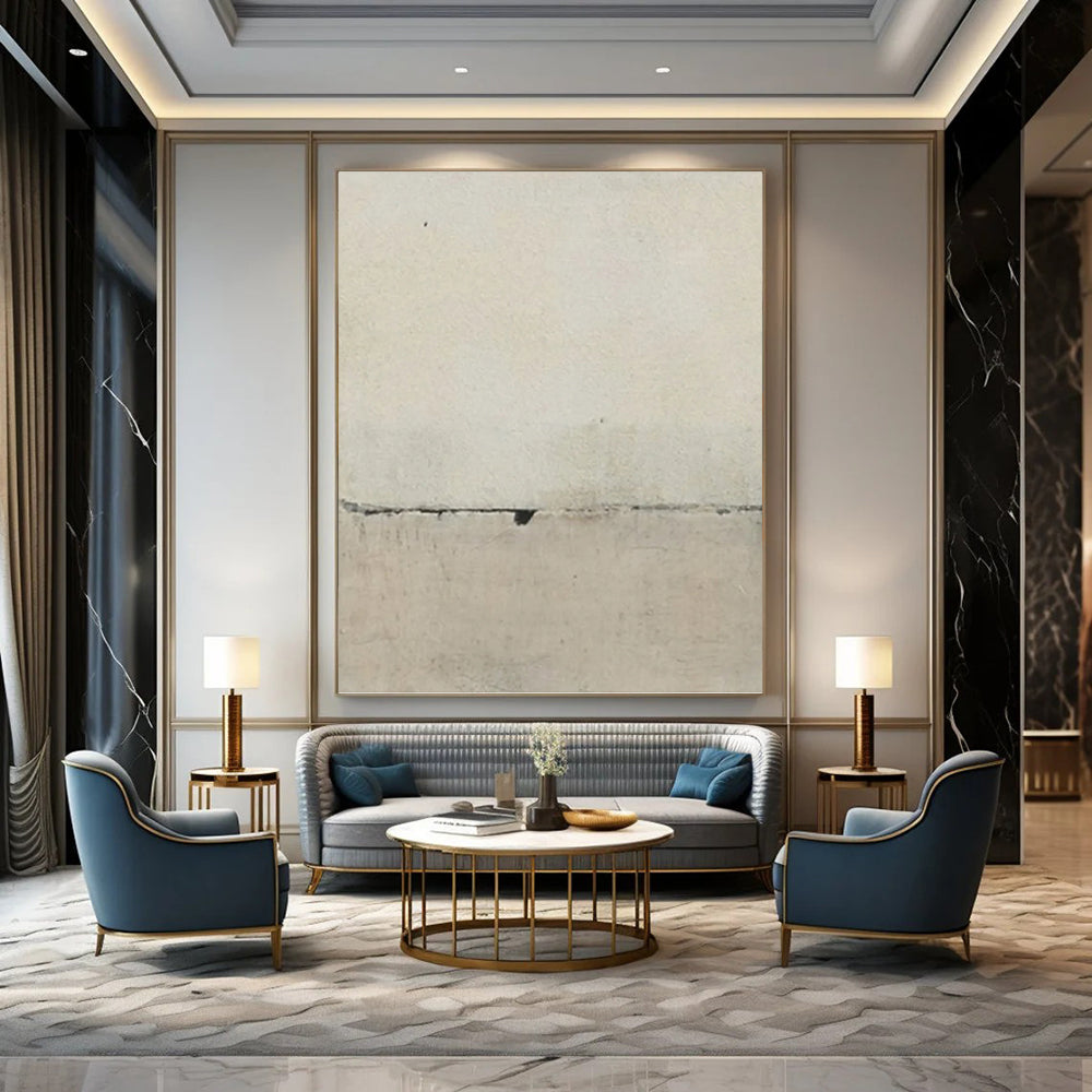 High - End Designer - Painted Textured Canvas Mural for Bar & Hotel Lobby DKH1122