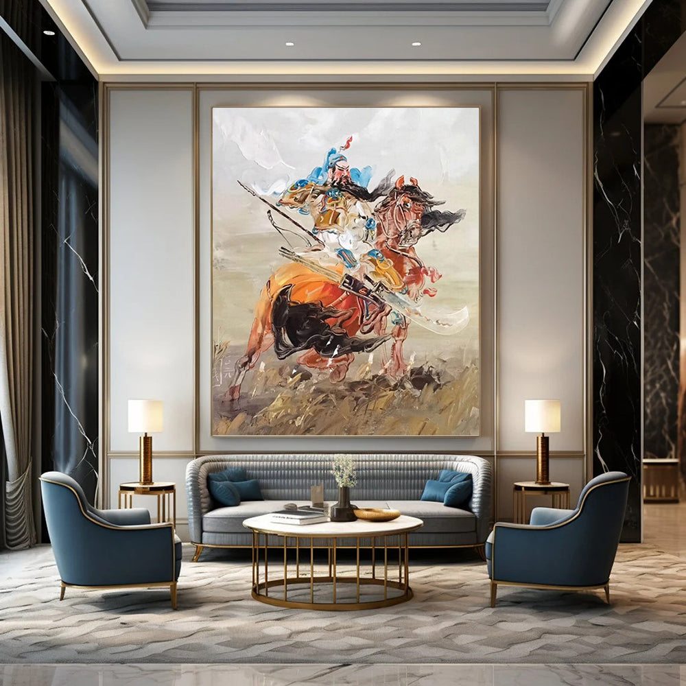 Immense Vertical Hand - Painted Textured Custom Abstract Rhapsody for Office and Hallway DKH1590
