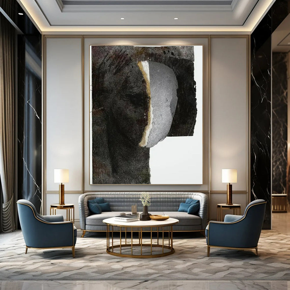 Gigantic-Sized Hand-Painted Abstract Wall Mural for Bar & Lounge LargeART2223