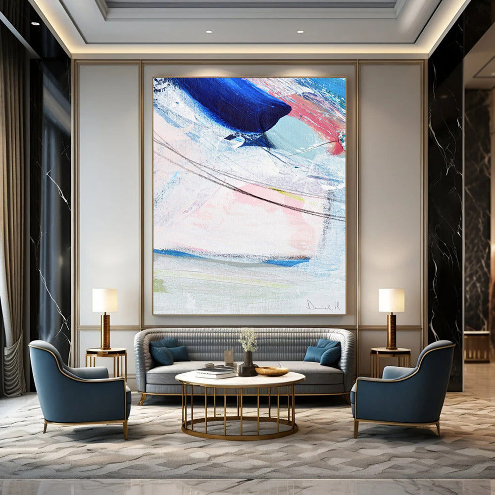 Braided Textures: Mega - Sized Custom Abstract Canvas for Dining Room and Hallway DTP150