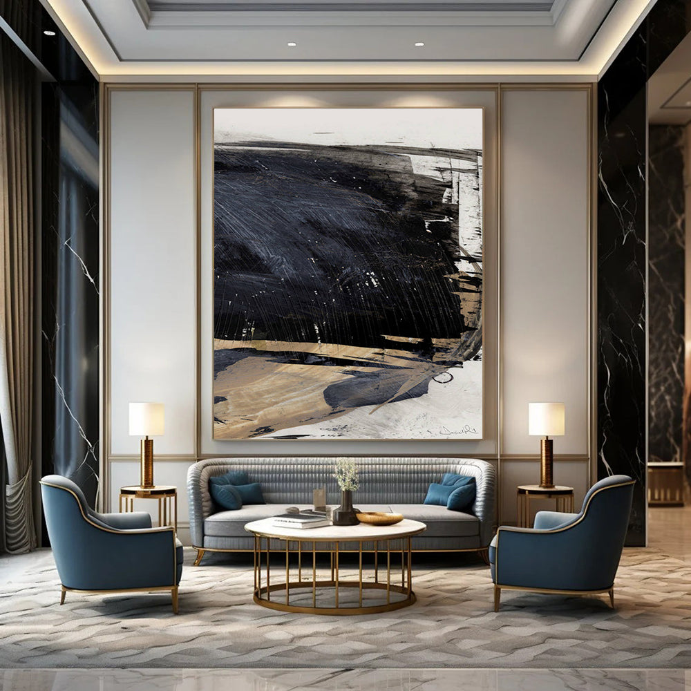 Hand-Painted Large Custom Abstract Art: Textures that Amaze DTP202