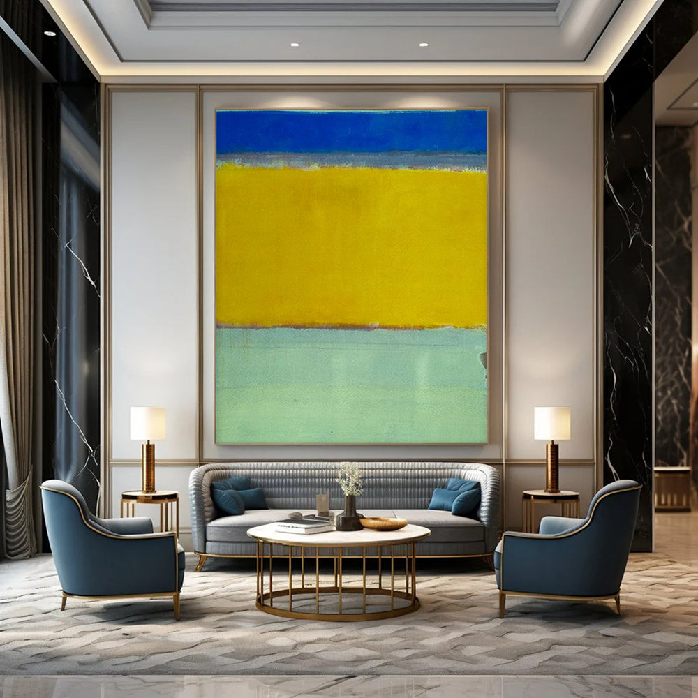Vertical Hand - Painted Large Custom Abstract Creation for Bedroom and Living Room DKH1630