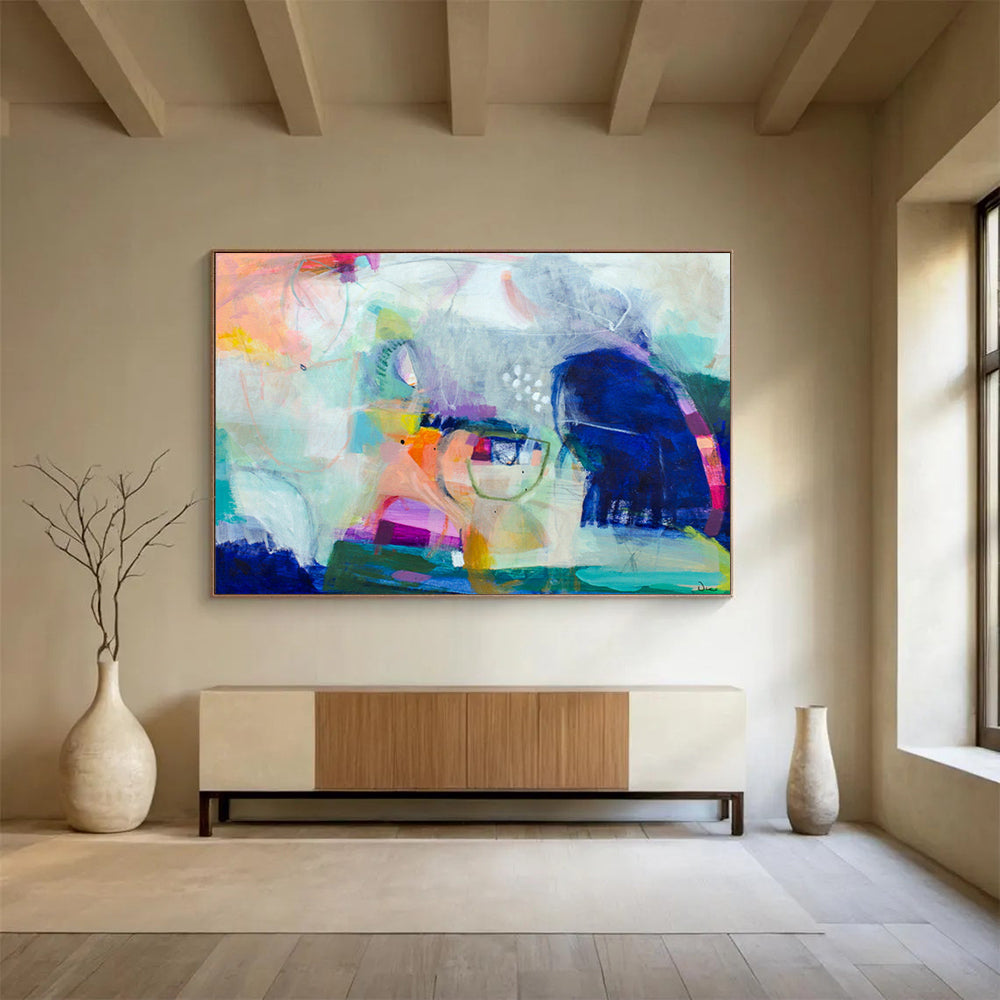 Custom - Fit Large Abstract Mural for Children’s Playroom DKH026