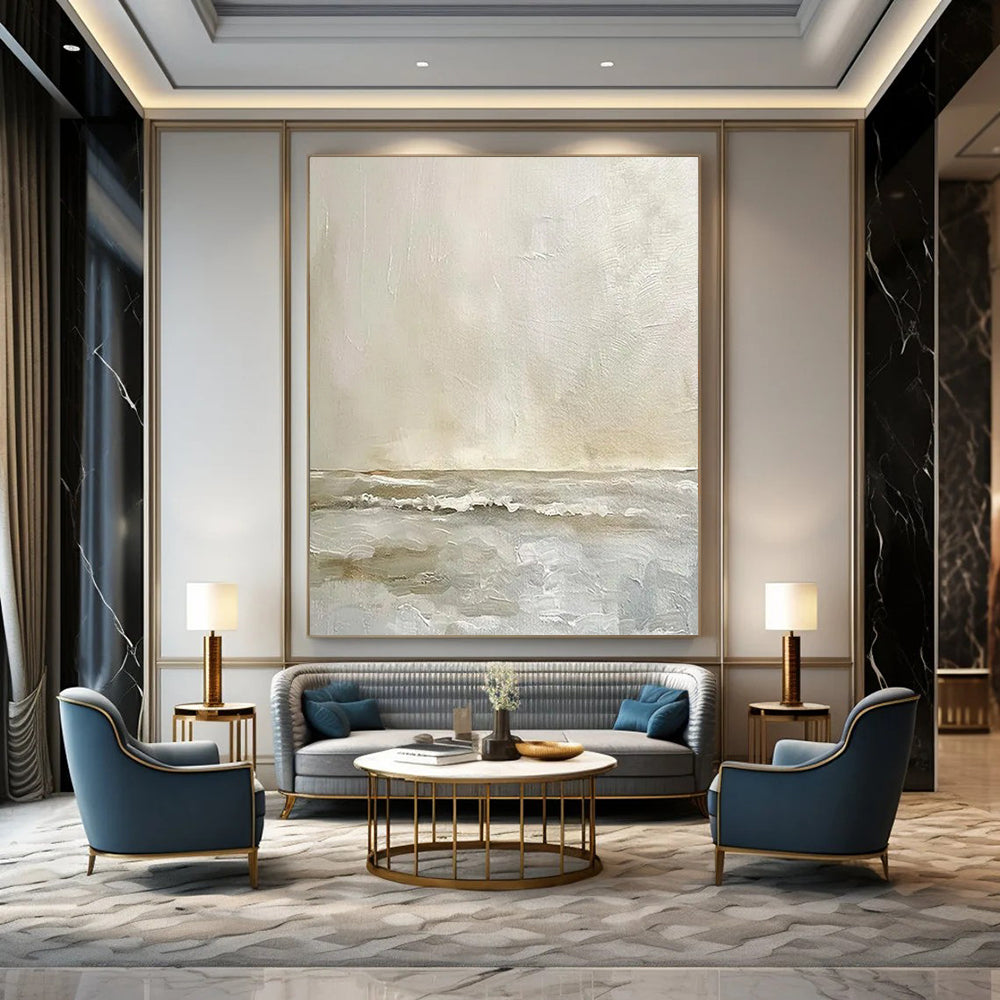 Monumental-Sized Hand-Painted Abstract Art for Office & Bar LargeART2360
