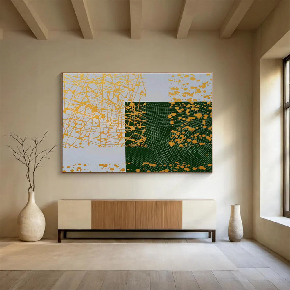 “Mystic Radiance” Giant Abstract Canvas for Bedroom & Entryway DKH307