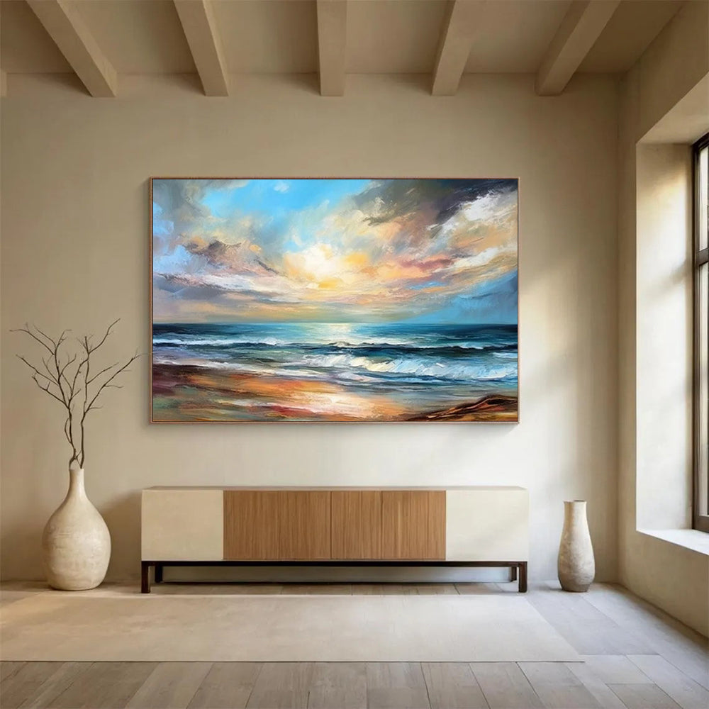 Stunning Giant - Sized Abstract Painting for Living Room & Hotel LargeART1607