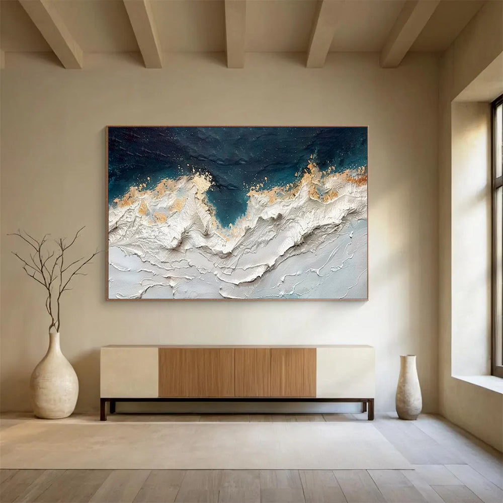 Plush Abstract Mural for Entryway & Hotel Lobby LargeART1749