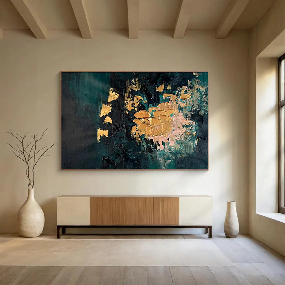 “Dynamic Reflections” Massive Abstract Painting for Entryway & Office DKH262