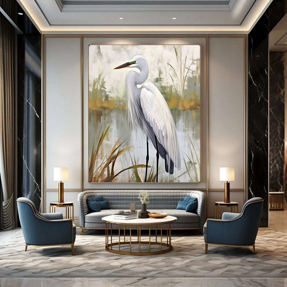 Hand-Painted Large-Scale Textured Abstract Wall Art for Dining Room & Entryway LargeART2127