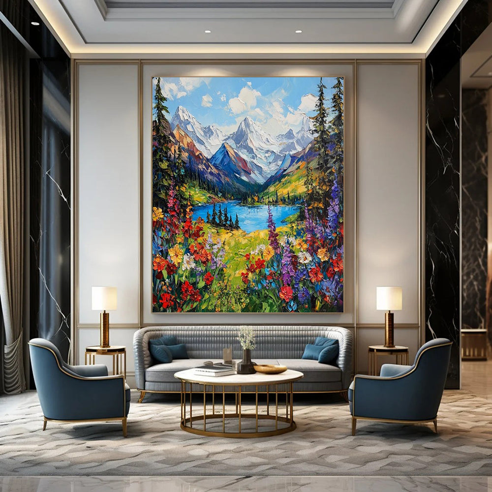 Hand-Painted Textured Abstract Panel for Bedroom & Dining Room LargeART2156