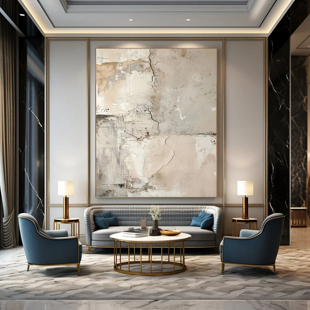 Inspiringly Immense Hand - Painted Textured Abstract Canvas for Art Studio & Workshop DKH1251