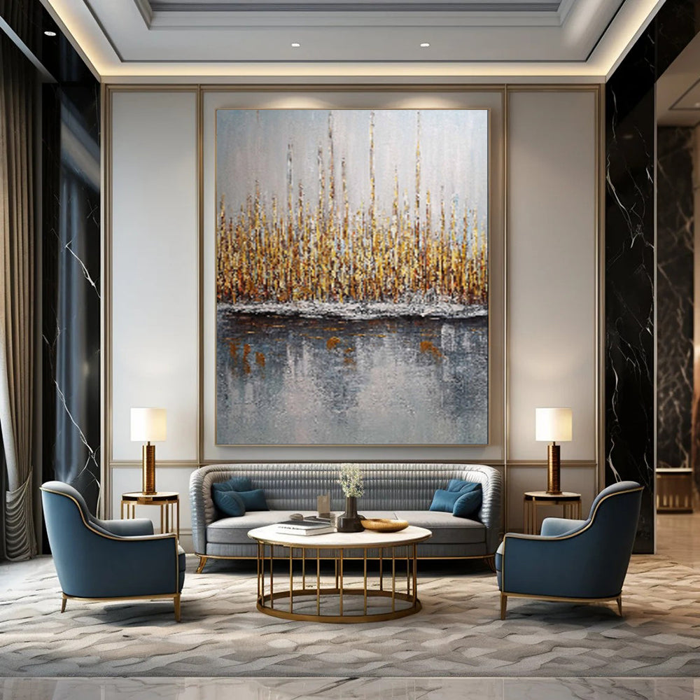 Large-Scale Textured Abstract Wall Art for Bar & Entertainment Room LargeART2103