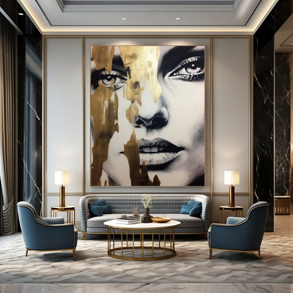 Vast Hand-Painted Abstract Wall Installations for Office & Loft LargeART2192
