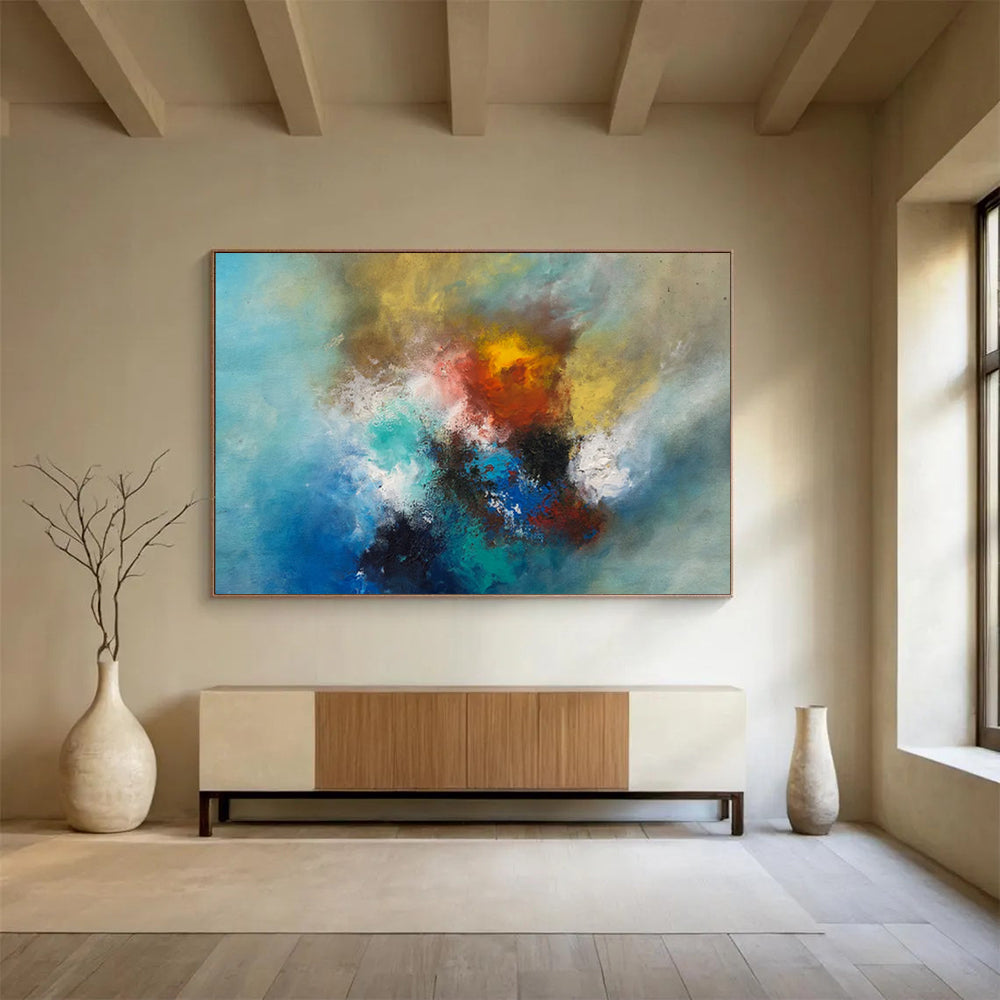 Custom - Sized Abstract Artwork for Bedroom DKH002