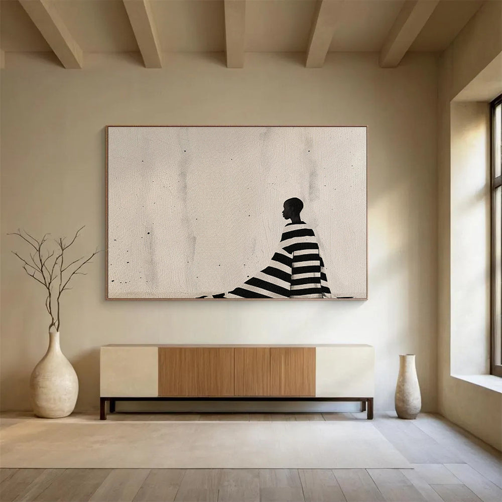 “Form Fusion” Oversized Abstract Art for Office & Dining Room DKH228