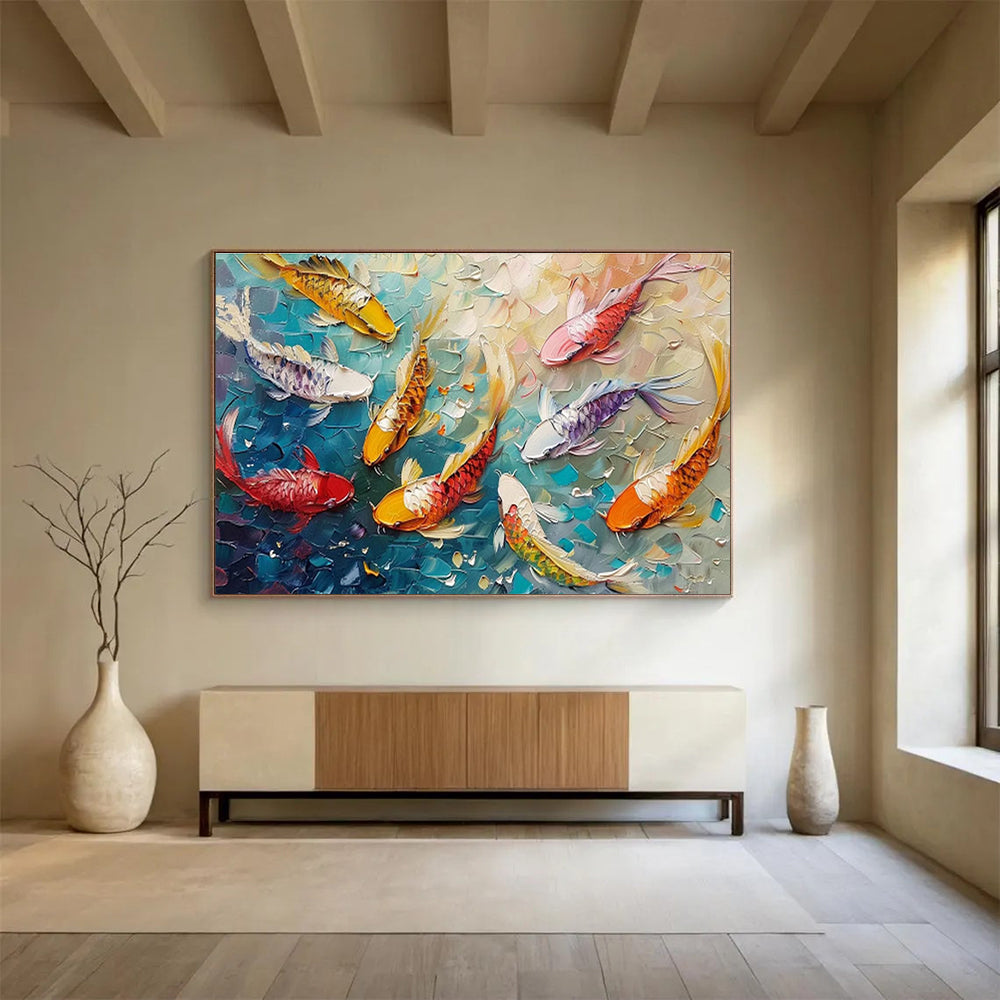 Massive Textured Hand - Painted Abstract Painting for Decor Enhancement DKH705