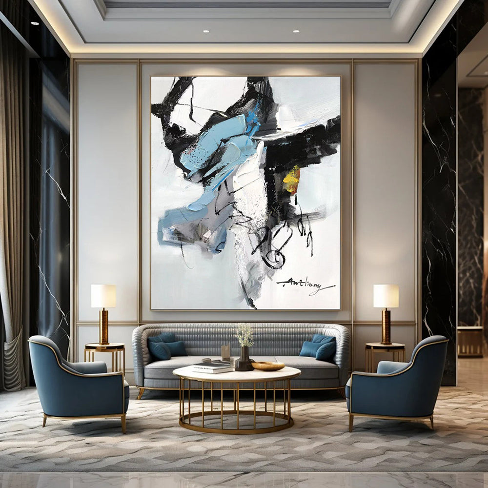 Underwater Textured Abstract Wall Art for Bathroom & Aquarium Room LargeART2086