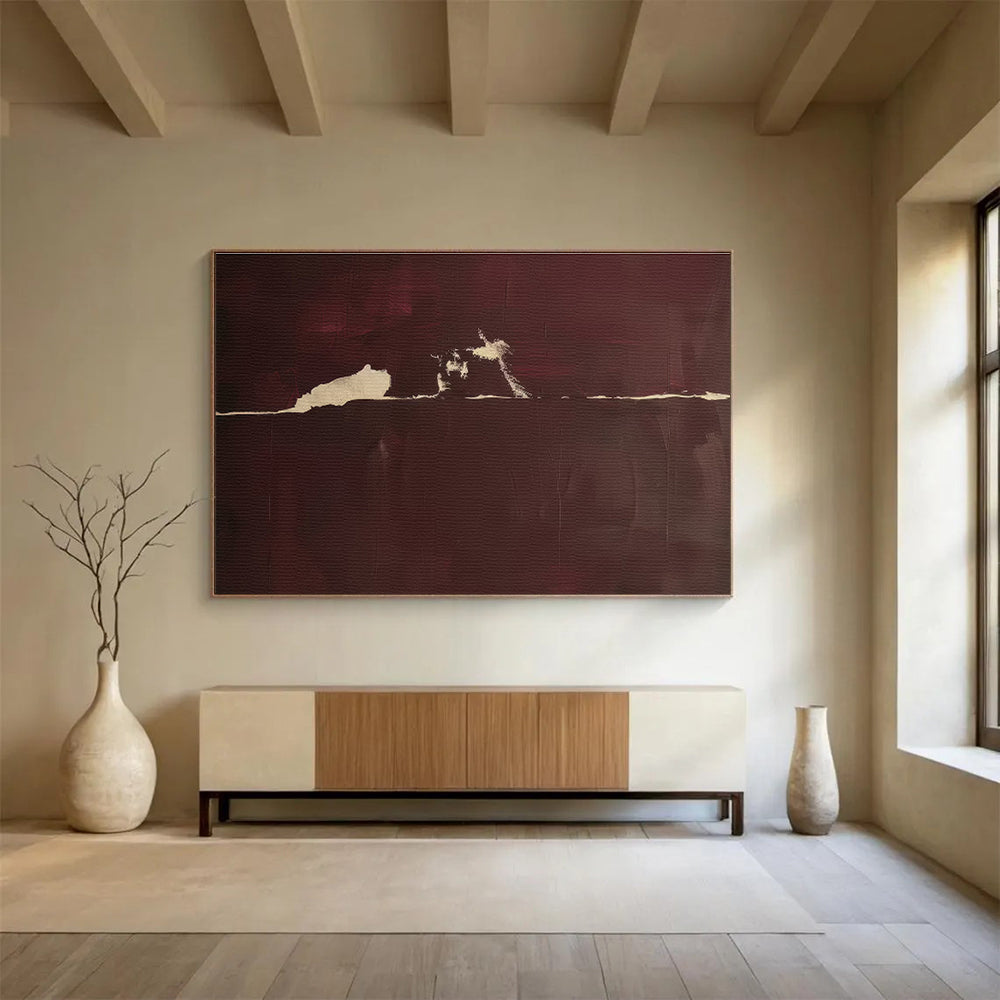 Hand-Painted Made-to-Order Abstract Mural for Dining Room & Living Room DKH141