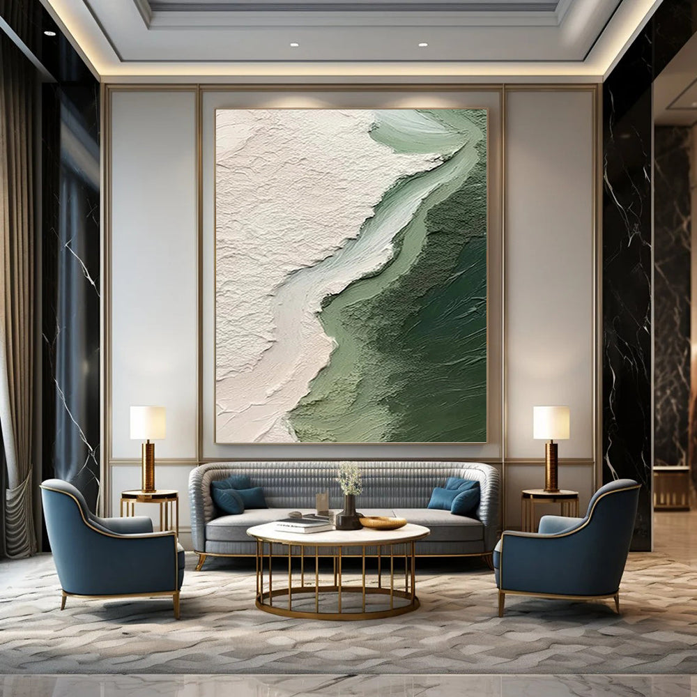 Dynamic Hand - Painted Textured Abstract Painting on Canvas for Bedroom & Office DKH1382