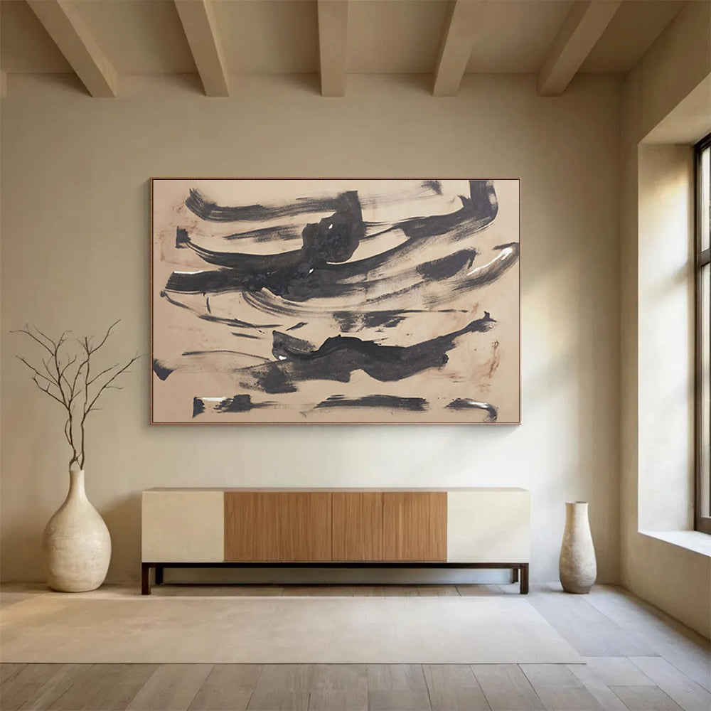 Massive Hand - Painted Textured Abstract Wall Art for Decor Enhancement DKH735