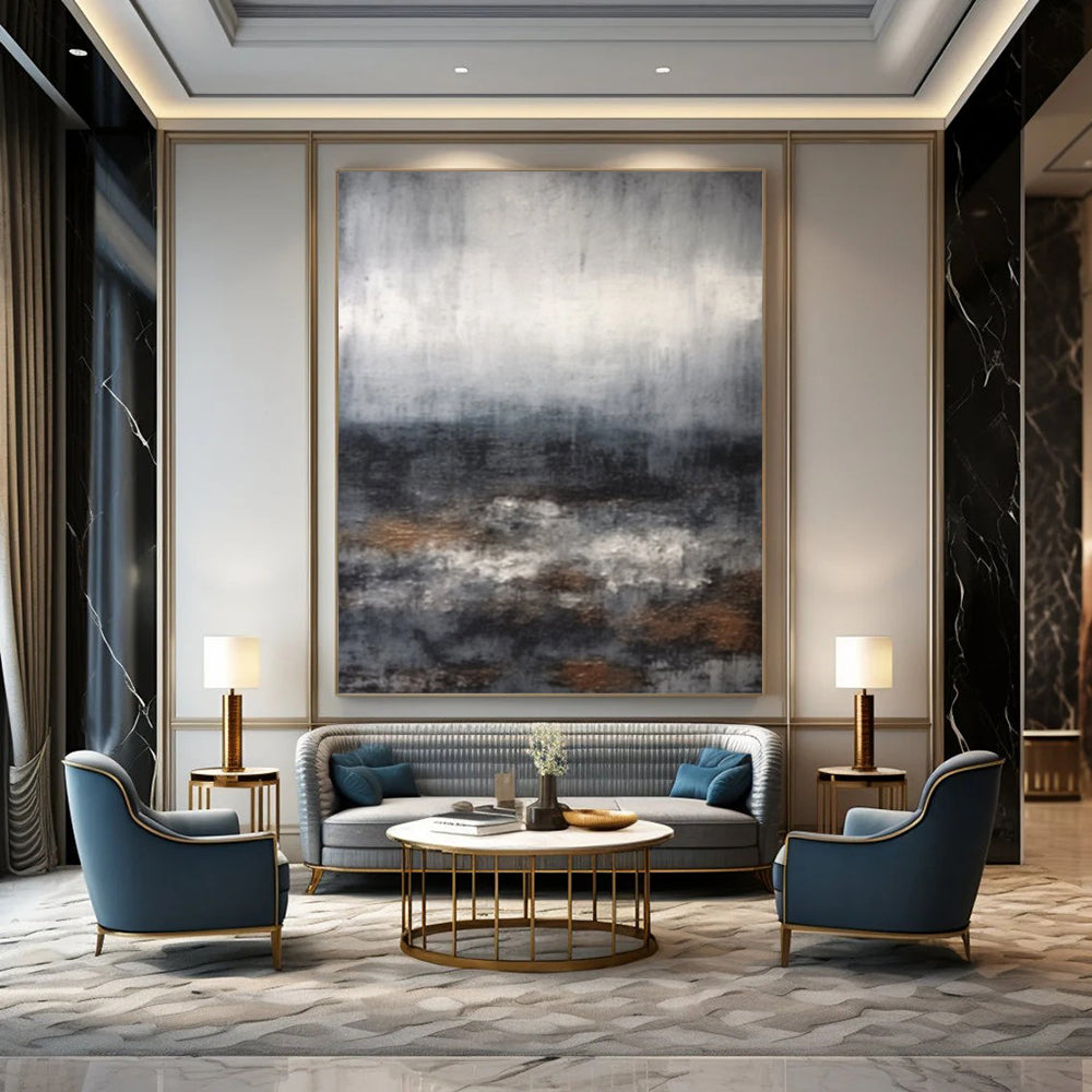 Handmade Big-Size Abstract Art for Living Room & Hallway DTP368