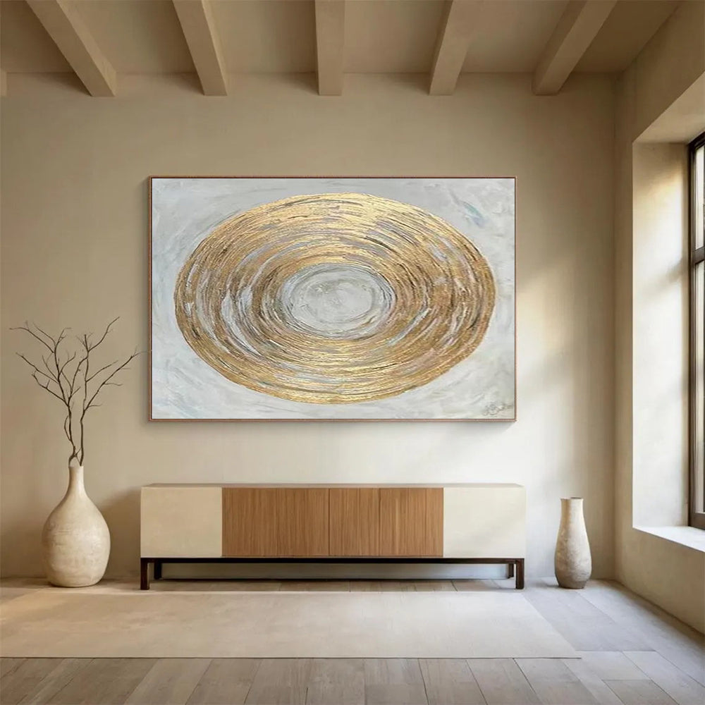 Gold Ring Abstract - Minimalist Home Statement DLZ109