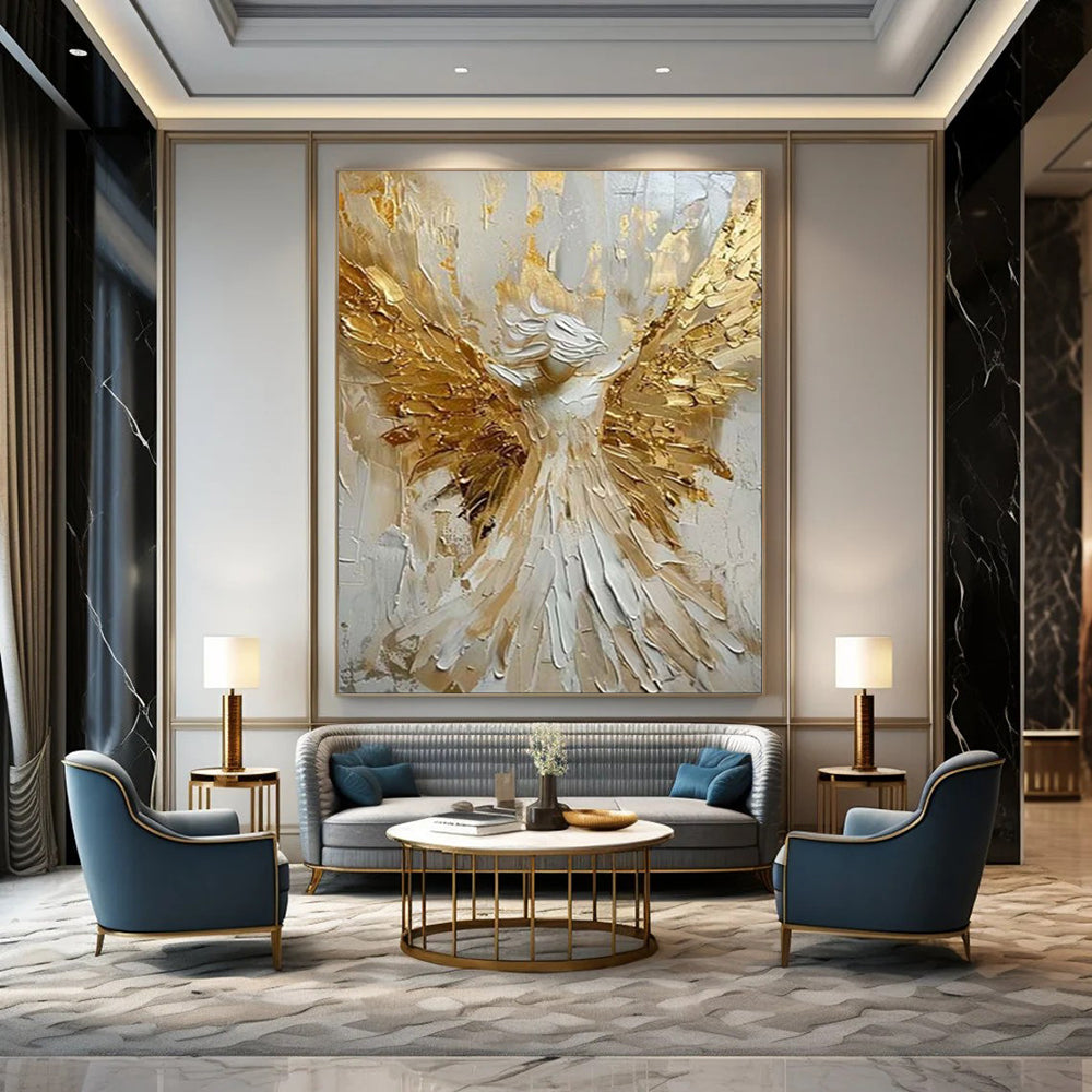 Hand-Painted Bespoke Abstract Canvas for Office & Entryway LargeART1908