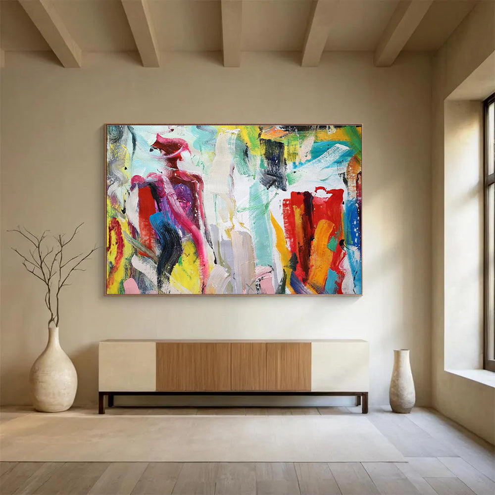 “Elegant Echoes” Grand Abstract Wall Decor for Dining Room & Hallway DKH301