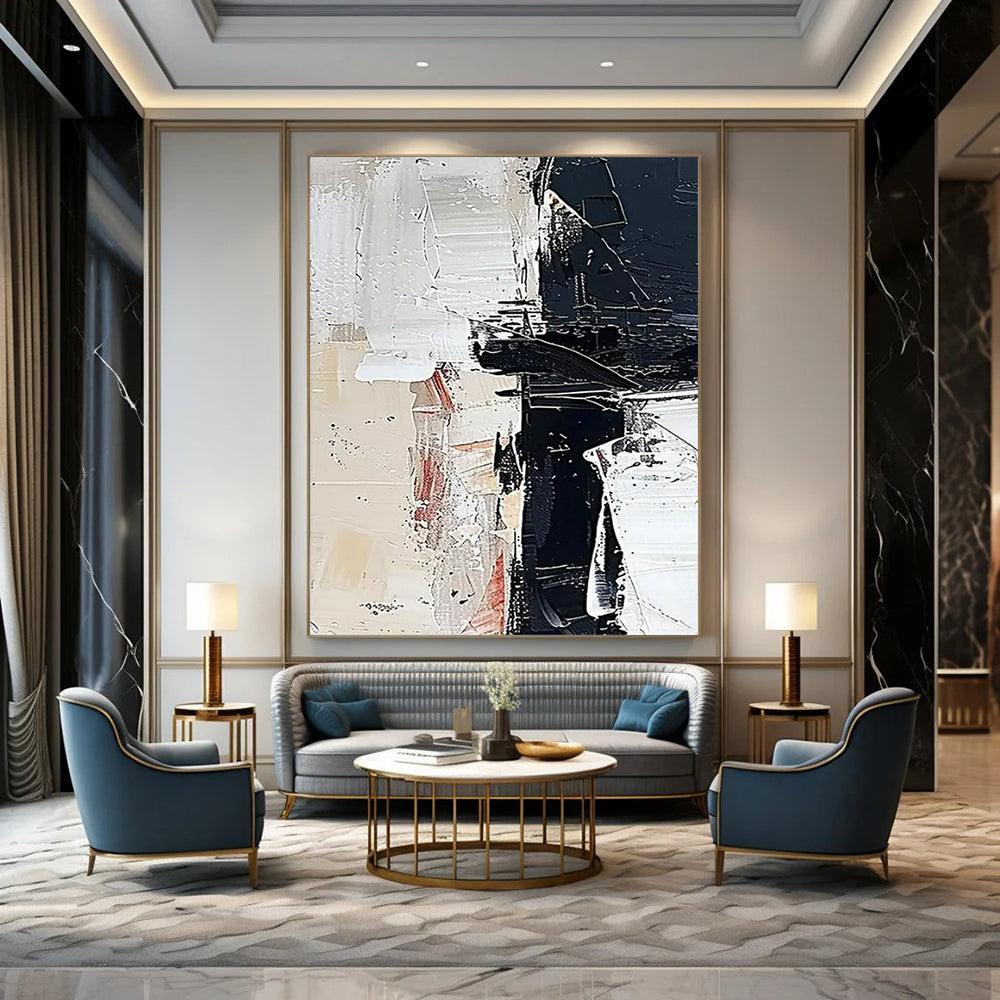 Large-Sized Hand-Painted Abstract Masterpiece for Bar & Hallway LargeART2366