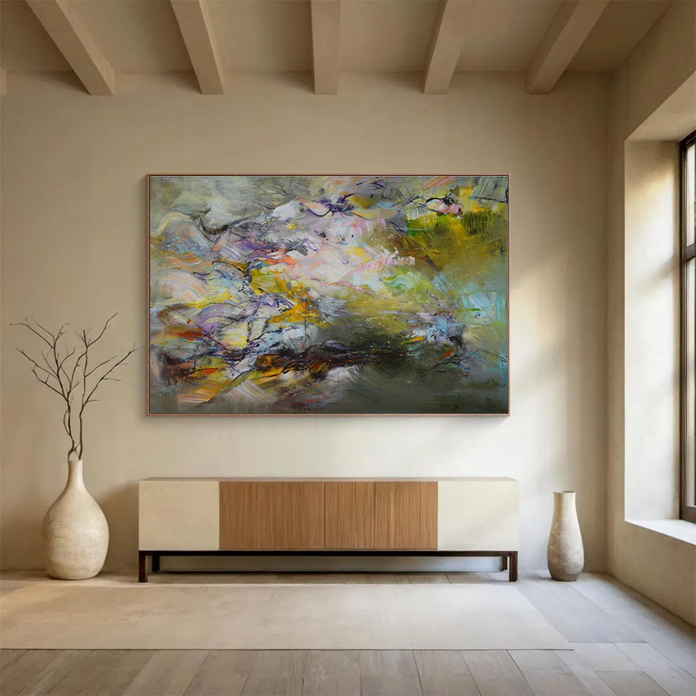 Vast Hand - Painted Textured Abstract Wall Art for Interior Focal Point DKH658