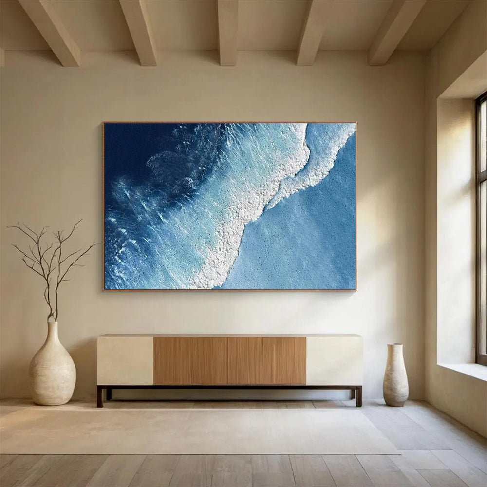 Aerial Ocean Wave - Dynamic Coastal Living Room Art DLZ256
