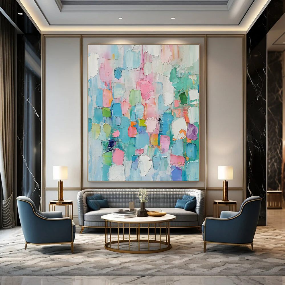 Hand - Rendered Custom Textured Abstract Wall Art for Office & Living Room DKH0997