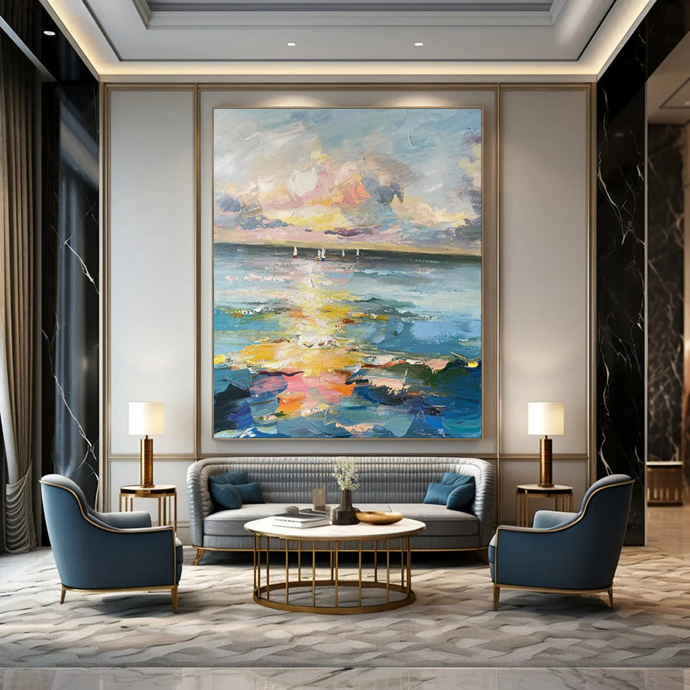 Hand-Painted Bespoke Abstract Art for Bar & Hotel LargeART1896