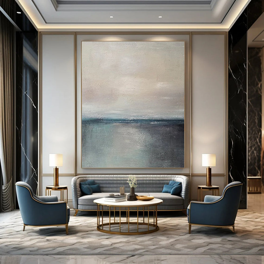 Vast - Format Hand - Painted Custom Abstract Masterpiece for Bedroom and Living Room DTP034