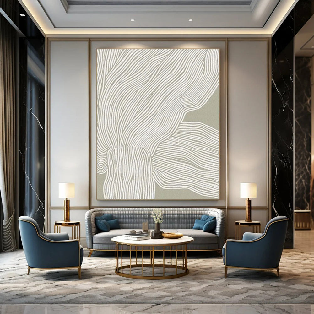 Designer - Crafted Hand - Painted Textured Canvas Abstract for Living Room & Office DKH1119