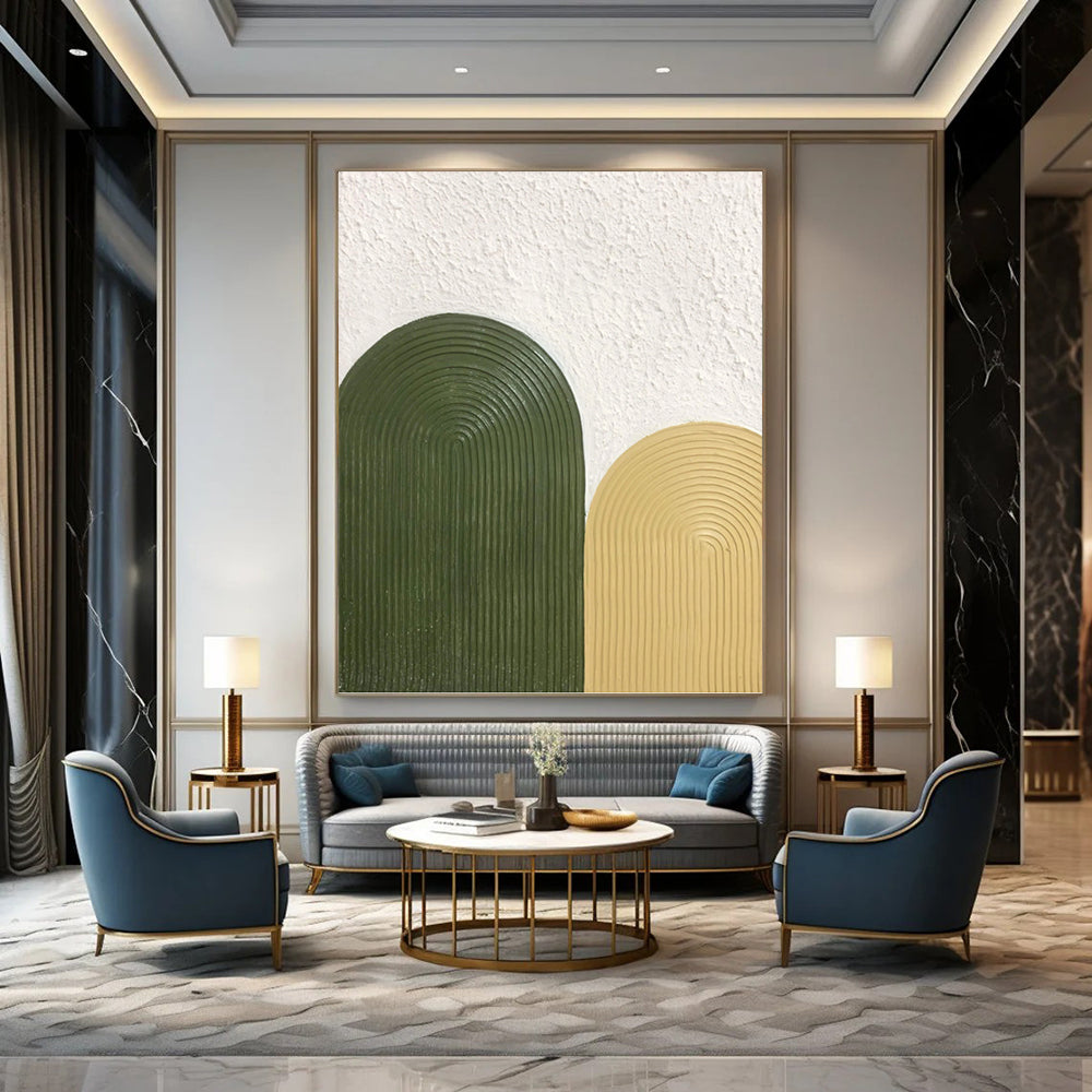 Oversized Hand - Painted Textured Abstract Art for Office & Dining Room DKH1176