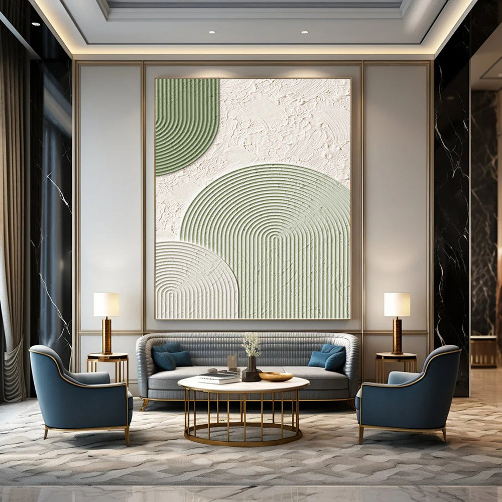 Vast - Format Hand - Painted Custom Abstract Canvas (with Dynamic Textures), for Bedroom and Office DKH1488