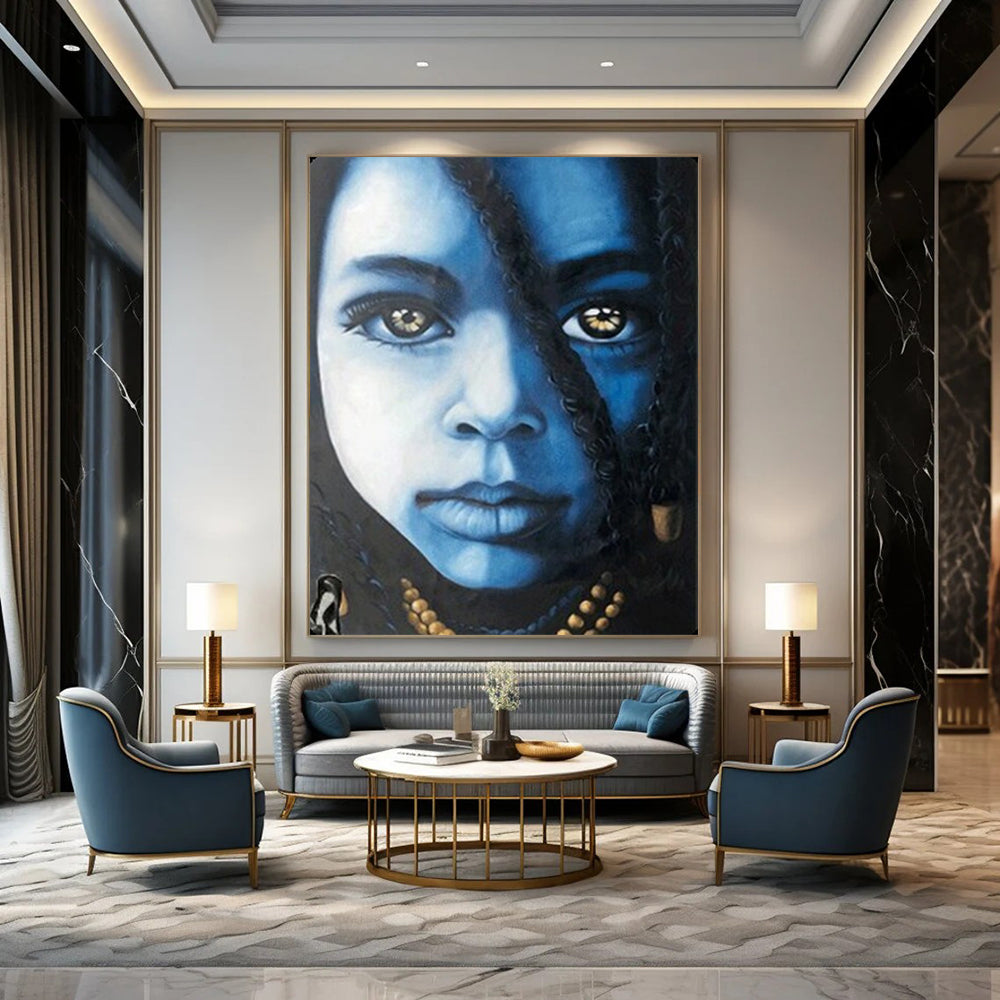 Hand-Painted Textured Wall Installation for Dining Room & Bar LargeART2152