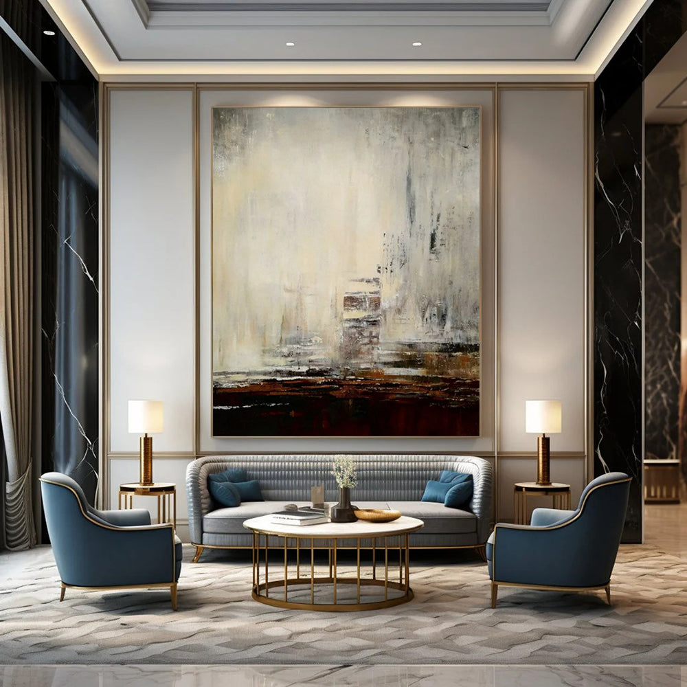 Vast-Scale Hand-Painted Abstract Wall Art for Office & Entryway LargeART2301