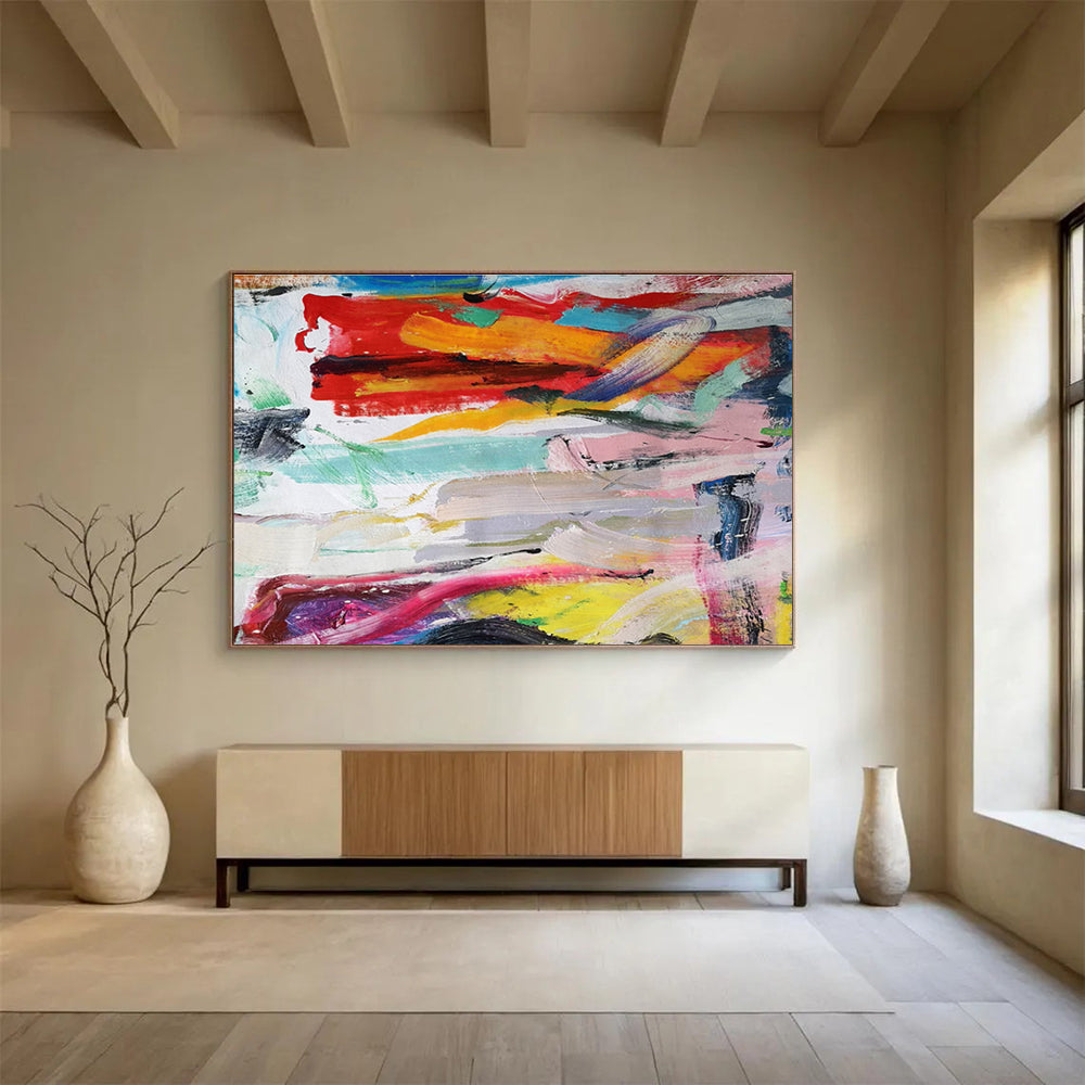“Vibrant Reflections” Vast Abstract Wall Art for Bar & Living Room DKH305