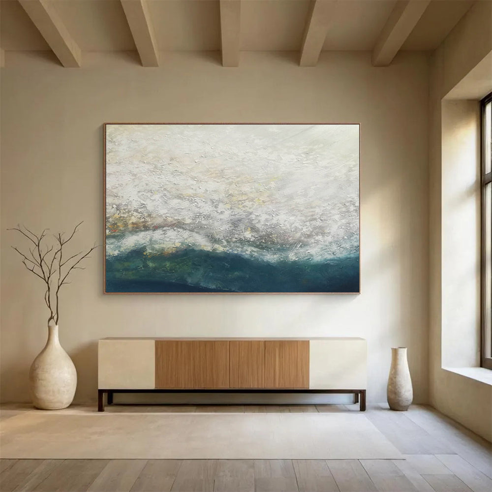 “Dynamic Reverberations” Giant Abstract Artwork for Living Room & Dining Room DKH298