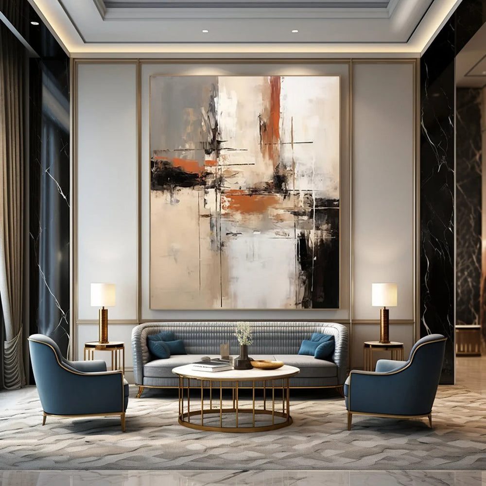 Liquid Silk: Oversized Textured Custom Abstract Canvas for Bedroom and Dining Room DTP112