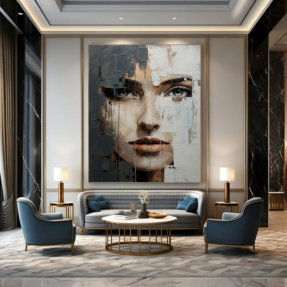 Enormous Hand-Painted Abstract Wall Murals for Dining Room & Banquet Hall LargeART2190