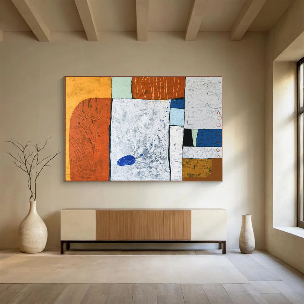 Dramatic Theatrical Oversized Abstract Canvas for Living Room & Dining Room LargeART1807