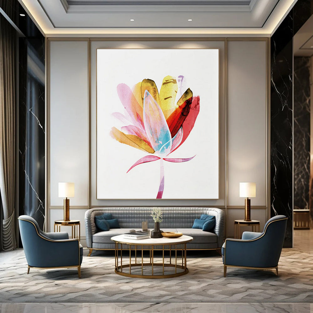 Large Custom Hand-Painted Abstract Paintings: Textures for a Luxurious Feel DTP215