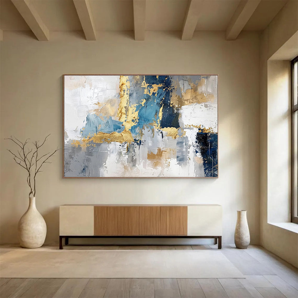 “Rhythmic Waves” Colossal Abstract Artwork for Dining Room & Bar DKH344