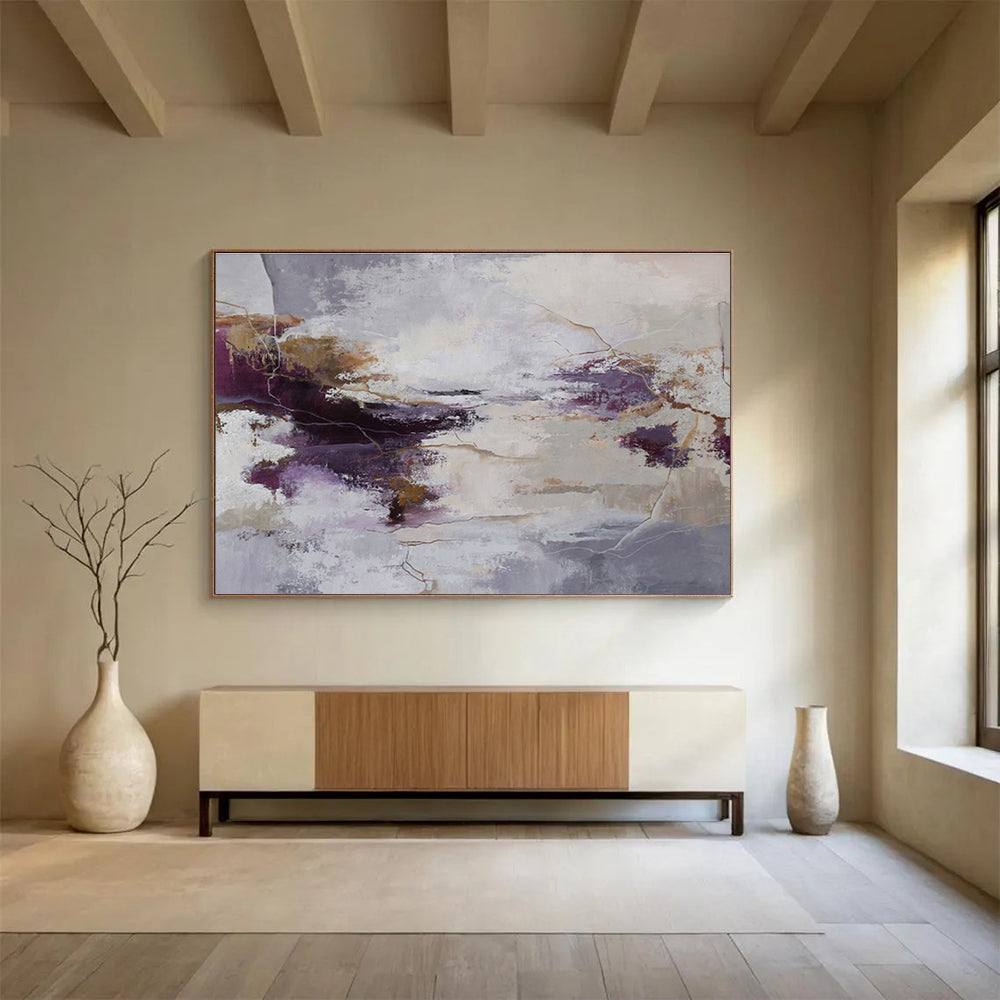 Large - Format Textured Abstract Painting for Entryway & Bedroom DKH516