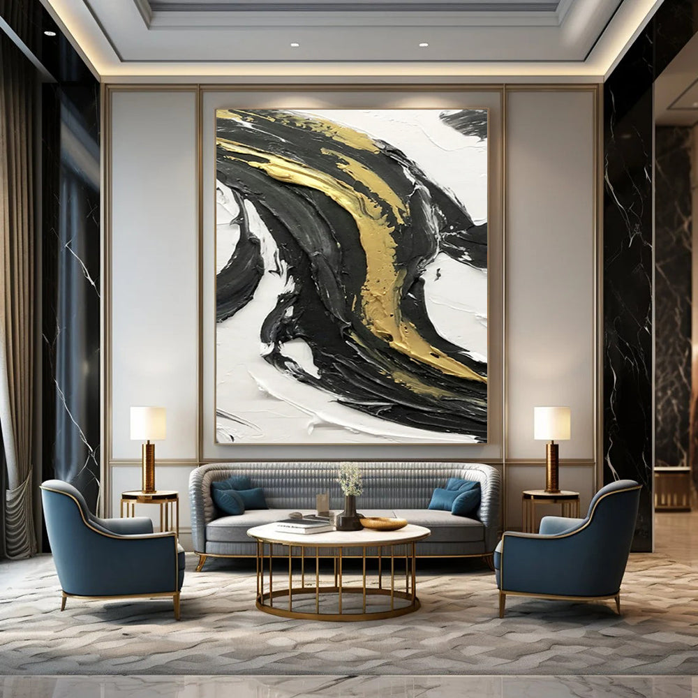 Handmade Large-Scale Abstract Paintings for Bedroom & Office DTP379