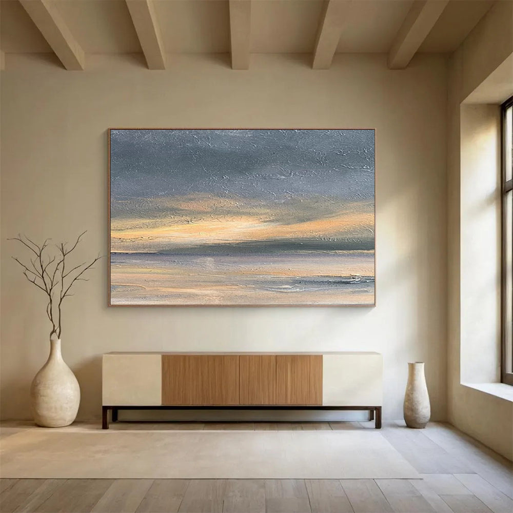 Muted Sunset Landscape Abstract - Calming Office Retreat DLZ016