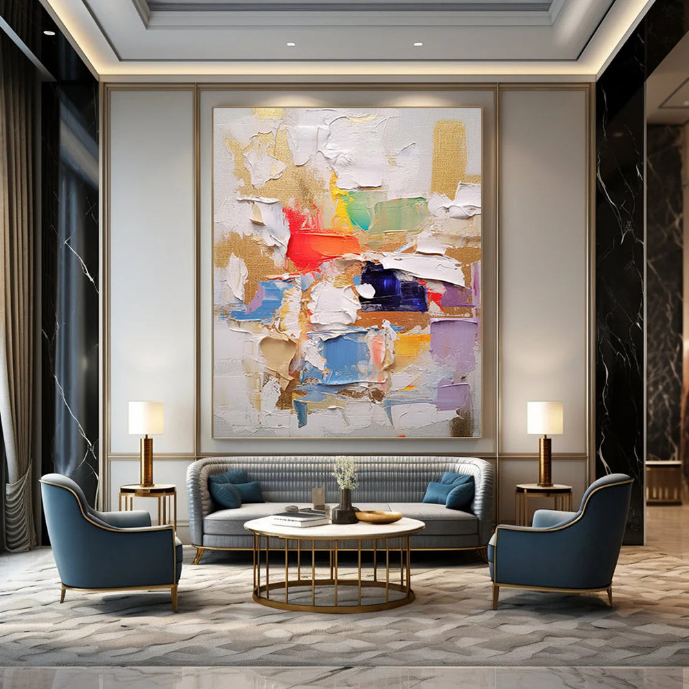 Vast Custom - Painted Textured Canvas Abstract for Bedroom & Office DKH1057